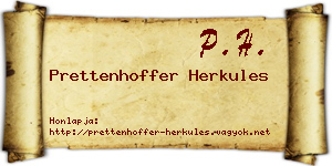 Prettenhoffer Herkules névjegykártya
